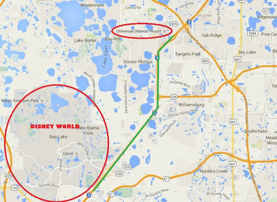 How Far is Universal From Disney World - The 5 Best Transport Options