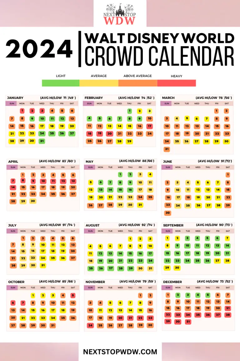 My Disney World Crowd Calendar for 2024 - Next Stop WDW